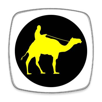 camel_ride_02 - Magnet carré - blanc - Devant