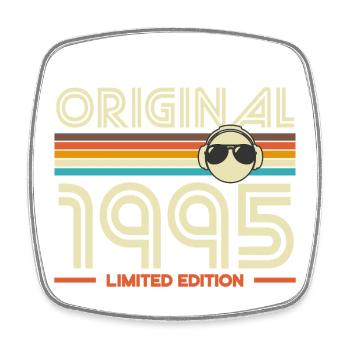 Originale Retro-Edition von 1995 - Viereckiger Kühlschrankmagnet - Weiß - Vorne