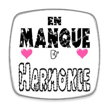 Lacking harmony - Square fridge magnet - white - Front