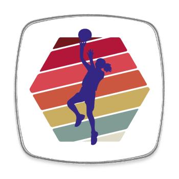 Basketball player - Square fridge magnet - white - Front