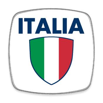 Armoiries de l’Italie - Italie - Italie - Italia - Magnet carré - blanc - Devant