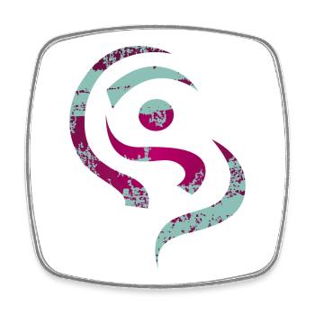 yoga_design_13 - Magnet carré - blanc - Devant