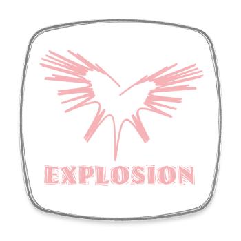 Love Explosion - Square fridge magnet - white - Front