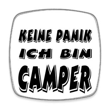 Camper - Viereckiger Kühlschrankmagnet - Weiß - Vorne
