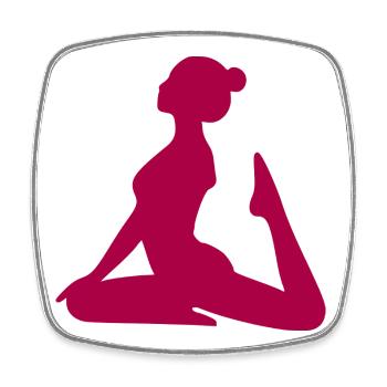 Silhouettes de yoga Formes de yoga - Magnet carré - blanc - Devant