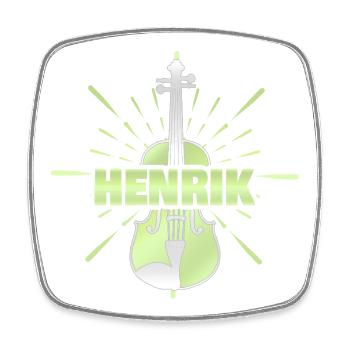 H - Viereckiger Kühlschrankmagnet - Weiß - Vorne