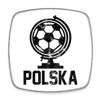 Polska Football - Square fridge magnet - white - Front