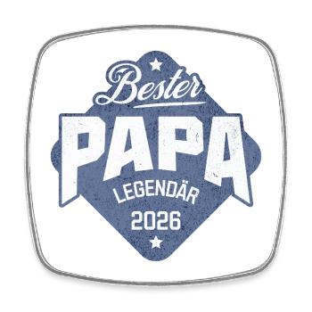 Bester Papa 2026 - Viereckiger Kühlschrankmagnet - Weiß - Vorne