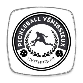 LOGO MVT PICKLEBALL - Magnet carré - blanc - Devant
