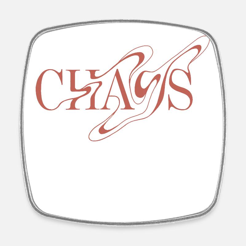 Chaos Lettering Rosé Loops - Square fridge magnet - white