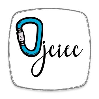 Kletter-Wander-Vater - Viereckiger Kühlschrankmagnet - Weiß - Vorne