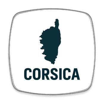 Corse / Corsica - Square fridge magnet - white - Front