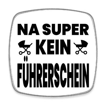 Führerschein - Viereckiger Kühlschrankmagnet - Weiß - Vorne
