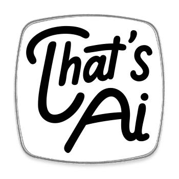 That's AI Handwritten Typography - Viereckiger Kühlschrankmagnet - Weiß - Vorne