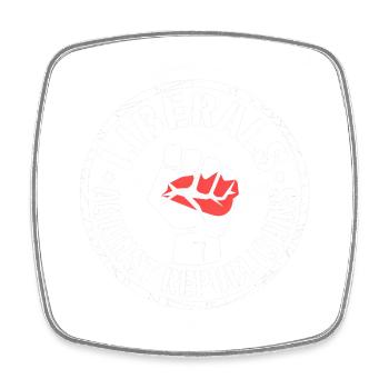 Libéraux contre Républicains - Antifascist Tee - Magnet carré - blanc - Devant