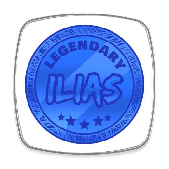 Geschenk für Ilias - Viereckiger Kühlschrankmagnet - Weiß - Vorne