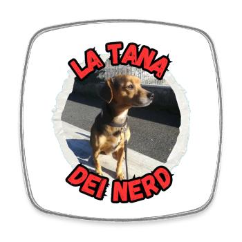 La tanière du nerd - Magnet carré - blanc - Devant
