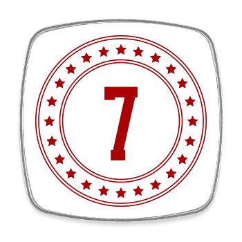 7_kreis - Square fridge magnet - white - Front