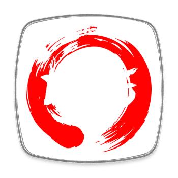 NC5 Nunchaku-Logo - Viereckiger Kühlschrankmagnet - Weiß - Vorne