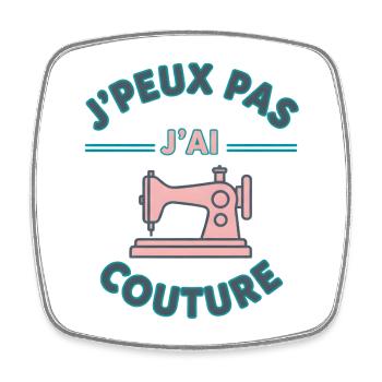 I can't I have sewing - Square fridge magnet - white - Front