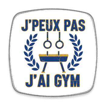 I can't I have Gym - Square fridge magnet - white - Front