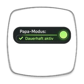 Dad mode permanently active - Square fridge magnet - white - Front