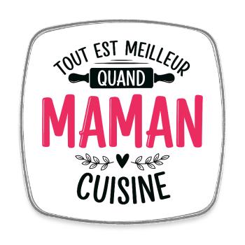 Geschenk für Mama Originalgeschenk - Viereckiger Kühlschrankmagnet - Weiß - Vorne