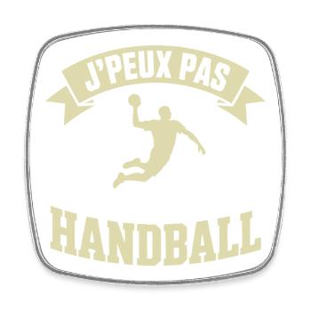 j'peux pas j'ai handball joueur de handball - Magnet carré - blanc - Devant