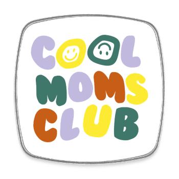 Club des mamans cool - Magnet carré - blanc - Devant