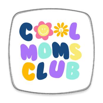 Cool Moms Club No1 - Square fridge magnet - white - Front