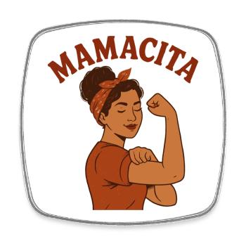 Stolze Mamacita – Das Geschenk für coole Mütter - Viereckiger Kühlschrankmagnet - Weiß - Vorne