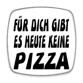 Pizza - Viereckiger Kühlschrankmagnet - Weiß - Vorne