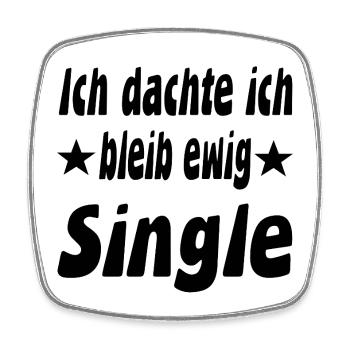 Single - Viereckiger Kühlschrankmagnet - Weiß - Vorne