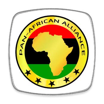 Pan-African Alliance Afrika Black Power Roots - Viereckiger Kühlschrankmagnet - Weiß - Vorne