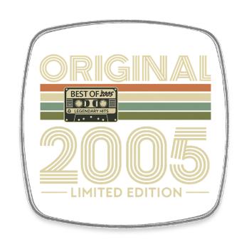 Original 2005 Limited Edition Retro - Square fridge magnet - white - Front