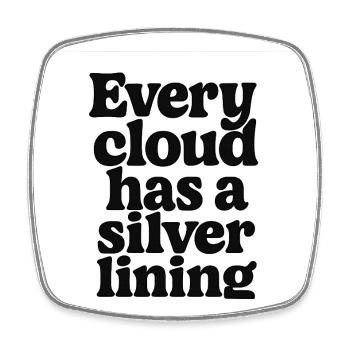 There is no evil that does not come from good - Square fridge magnet - white - Front