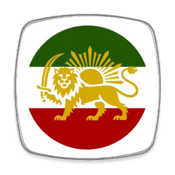 Free Iran - Square fridge magnet - white - Front