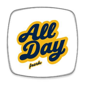 All Day Fresh - Square fridge magnet - white - Front