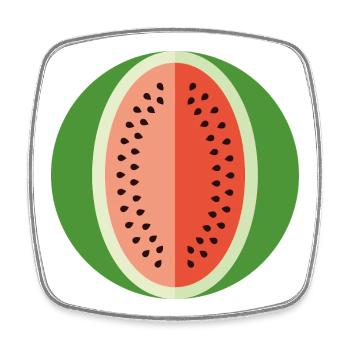watermelon - Square fridge magnet - white - Front