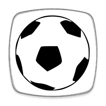 Soccer - Square fridge magnet - white - Front