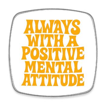 actitud_mental_postiva - Square fridge magnet - white - Front