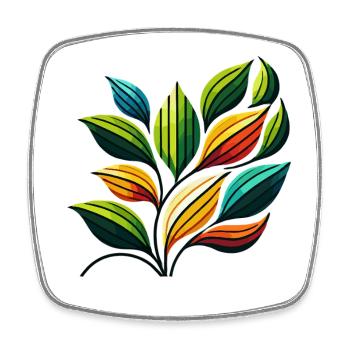 Symphonie colorée de Leafen - Magnet carré - blanc - Devant