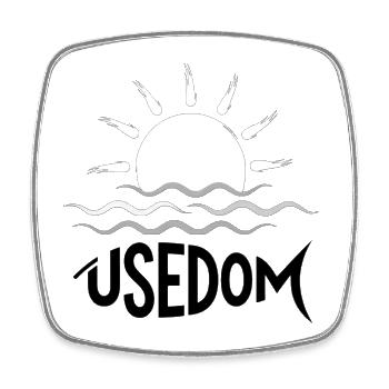 Sunrise over sea waves - Square fridge magnet - white - Front