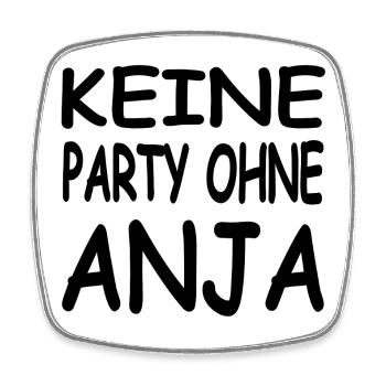 Anja - Viereckiger Kühlschrankmagnet - Weiß - Vorne