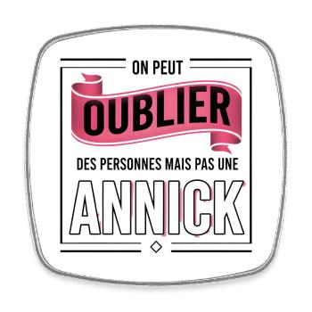 Humor Girlfriend Gift Personalized Bff Name Annic - Square fridge magnet - white - Front