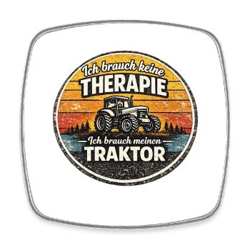 Ich brauch meinen Traktor - Viereckiger Kühlschrankmagnet - Weiß - Vorne