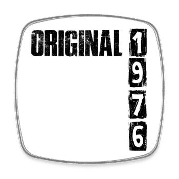 Vintage 1976 - Square fridge magnet - white - Front