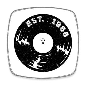 Vintage 1966 - Viereckiger Kühlschrankmagnet - Weiß - Vorne