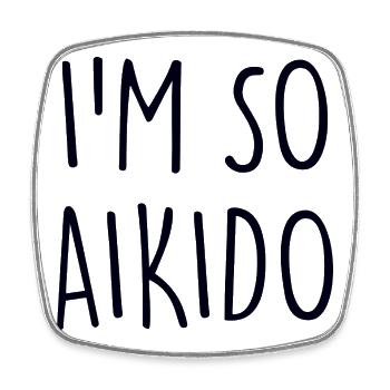 Aikido - Viereckiger Kühlschrankmagnet - Weiß - Vorne