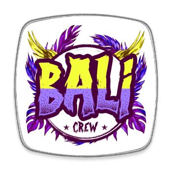 Bali Crew Colorful - Square fridge magnet - white - Front
